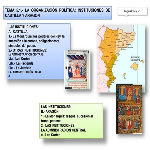 Tema5.1. la organizacion política castilla y aragon resumen curso 2012-13