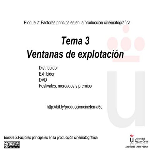 Produccion Audiovisual Cine: Tema 5, Ventanas de explotación. Actualizado 202...
