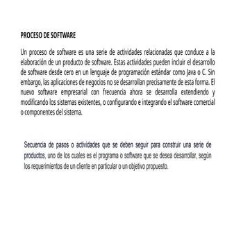 Estructura y características. Procesos de software