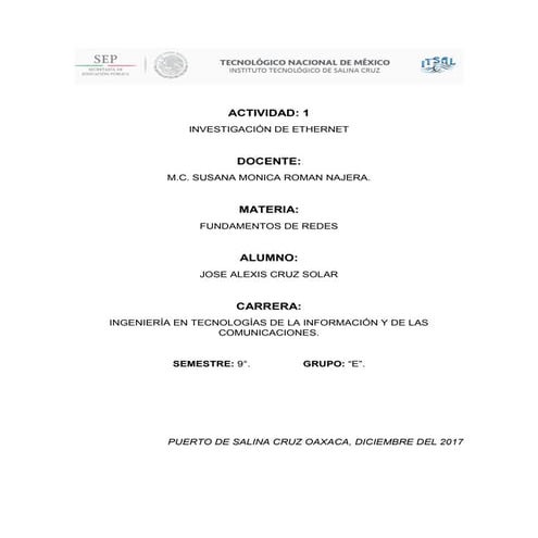 Investigación Ethernet