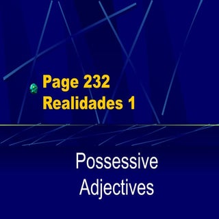 TEMA 5A Possessive Adjectives