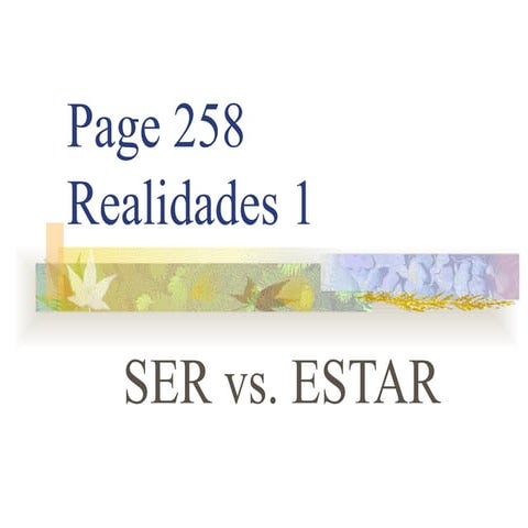 TEMA 5B SER vs ESTAR