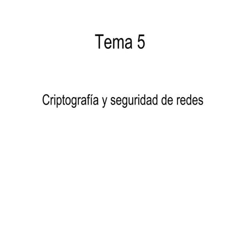 Tema 5 criptografia y redes