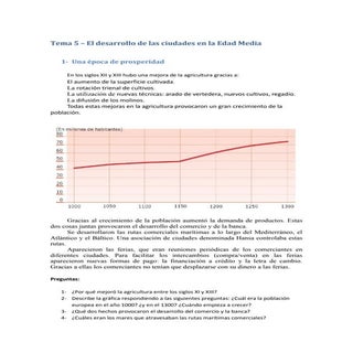 Tema 5 el renacer de las ciudades