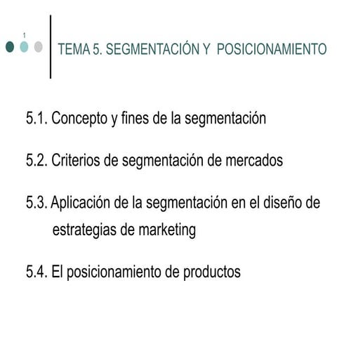 Segmentación y posicionamiento en marketing | PPT