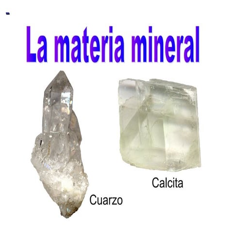 Tema 5 los minerales 1º 