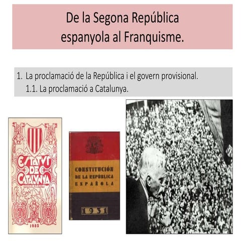 De la II República al Franquisme (4t)