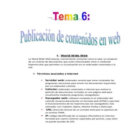 Publicación de contenidos en la Web