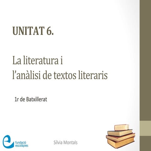 La literatura i l'anàlisi de textos literaris