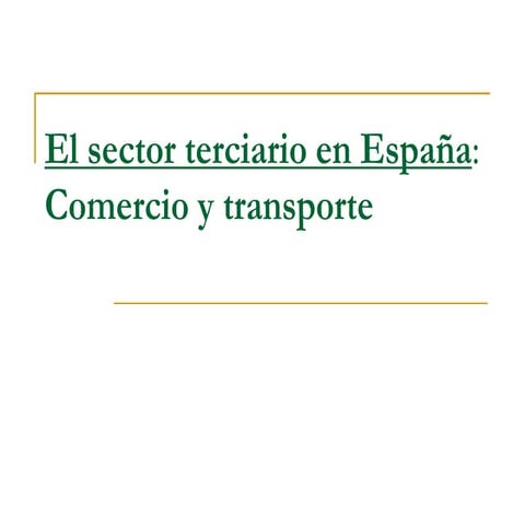 Tema 6 5 El sector terciario 2018
