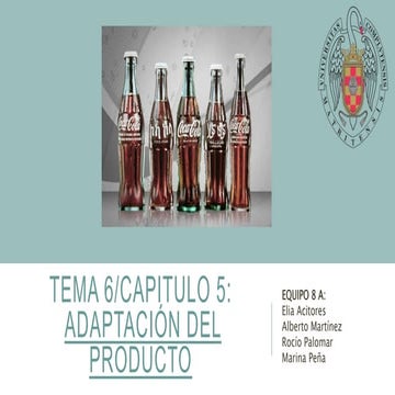 Marketing Internacional: Tema 6: Adaptación del producto