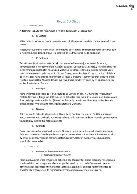 Reyes Católicos: Segundo de Bachiller, PAU