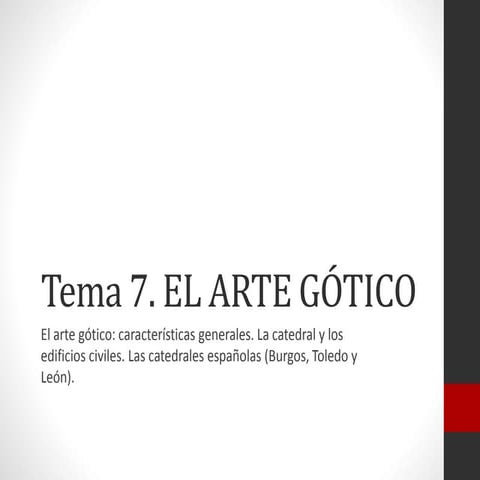 Tema 7 El arte gótico
