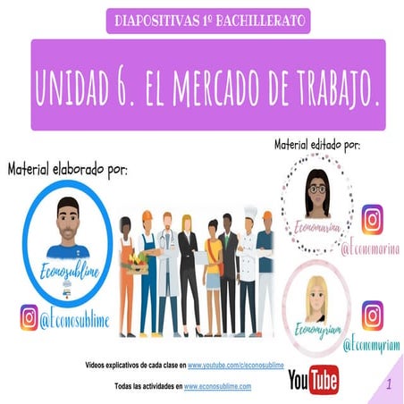 Tema 7. Mercado Factores. agentes de la economia.