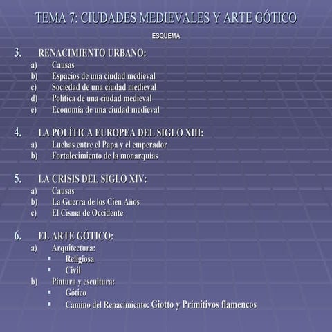 Tema 7. ciudades medievales