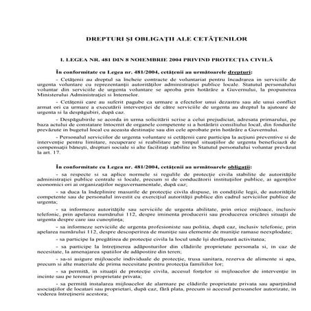 Drepturile si obligatiile cetatenilor