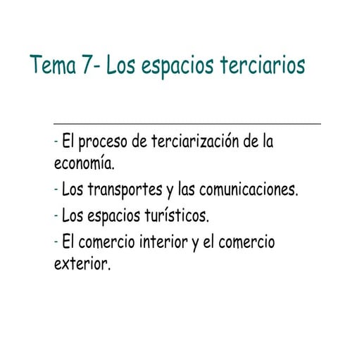 Tema 7  Los espacios de servicios