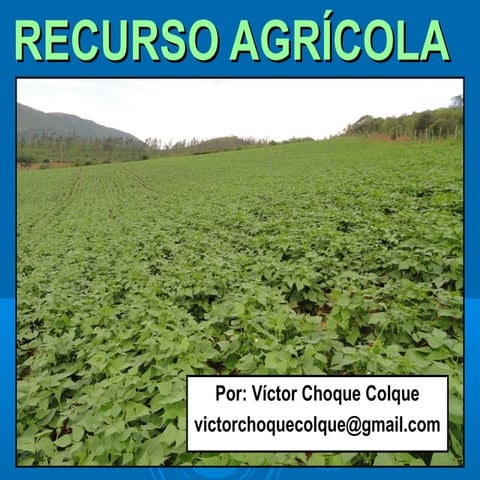Tema 7. recurso agrícola de bolivia 2013