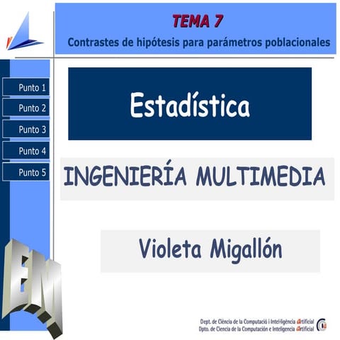 Contrastes de hipótesis para parámetros poblacionales