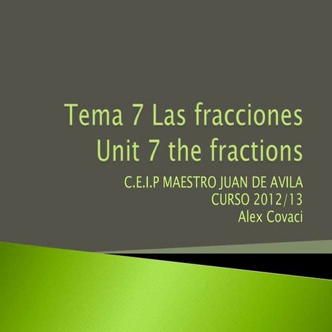Tema 7 las fracciones