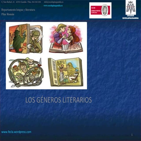 Tema 7 Los GéNeros Literarios