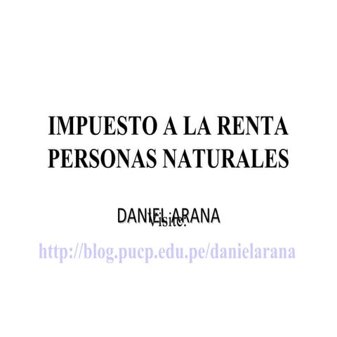 Tema 8 determinación del impuesto a la renta para las personas ...