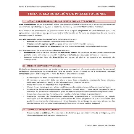 Tema 8. elaboracion presentaciones