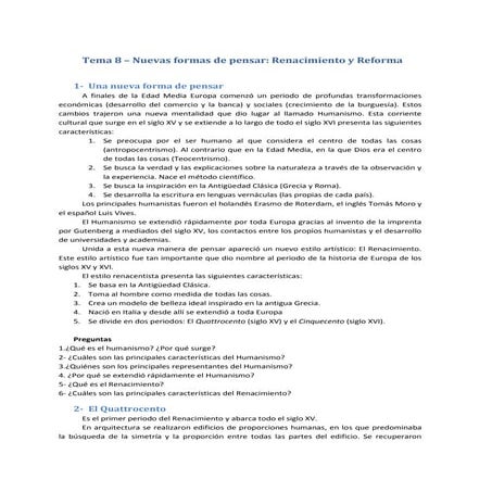 Tema 8 Nuevas formas de pensar