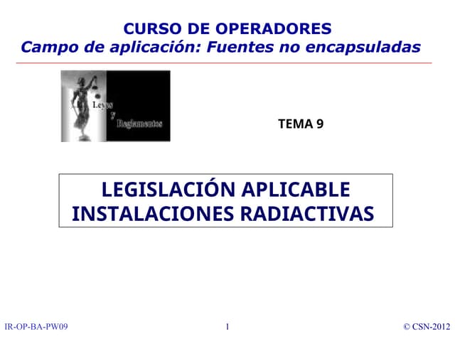 Tema 9.ppt (MEDICINA NUCLEAR ESPAÑA, CSN)