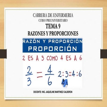 Razones y proporciones | PPTX