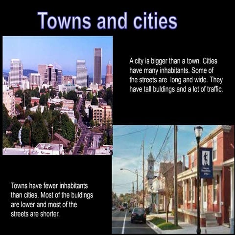 Tema 9 sicence cities and towns ppt