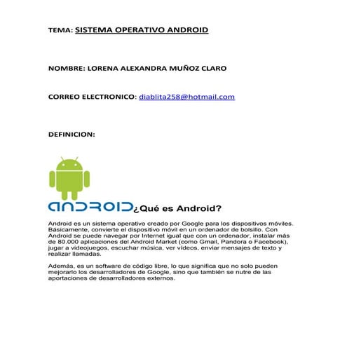 Tema SISTEMA OPERATIVO ANDROID