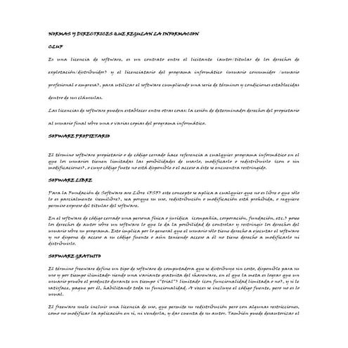 NORMAS Y DIRECTRICES QUE REGULAN LA INFORMACION EN INTERNET