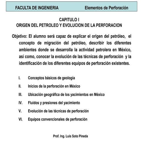 Tema i historia perforacion