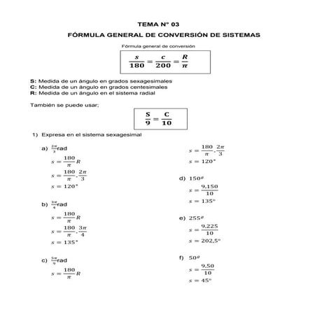 Tema n° 03 fórmula general de conversión | DOCX