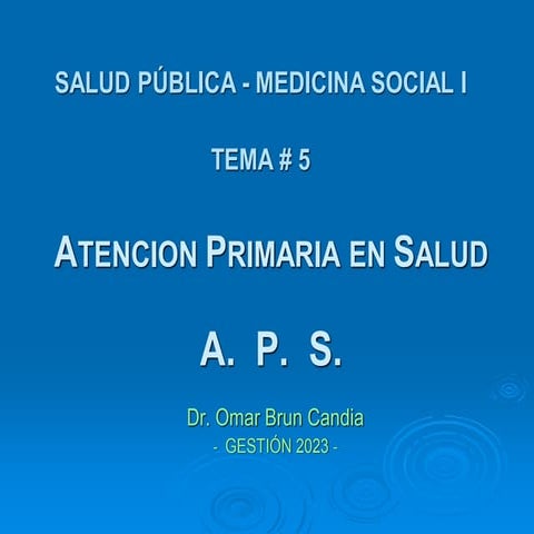 Atención Primaria de Salud Renovada | PPTX