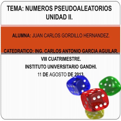 Tema numeros pseudoaleatorio