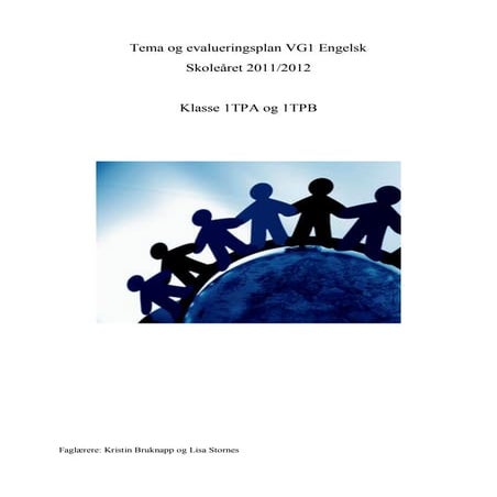 Tema og evalueringsplan vg1 engelsk