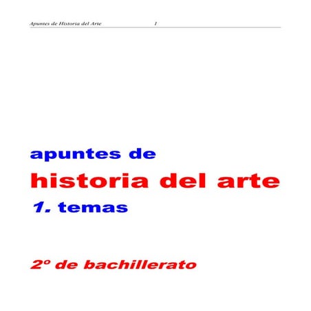 Temario Arte