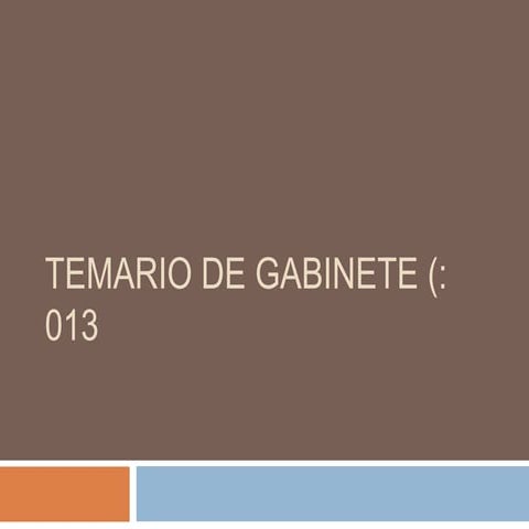 Temario de gabinete