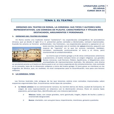 Temario de literatura latina 2