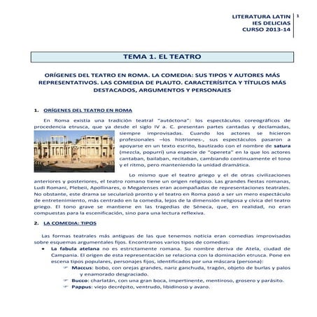 Temario de literatura latina PAEU Castilla y León