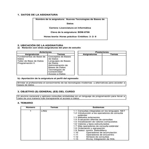 Temario de nuevas tecnologias de bd