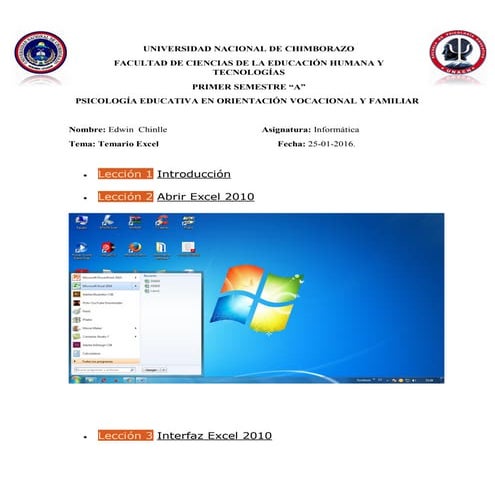 Temario excel