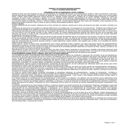 Temario p2 etica grado 10