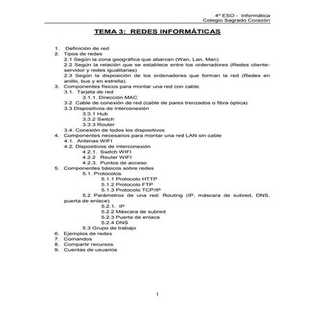 Temas 3 redes Informática 4º ESO