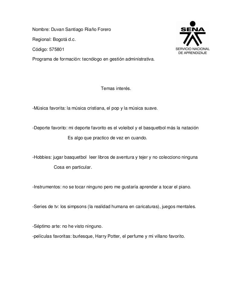 Temas de interes