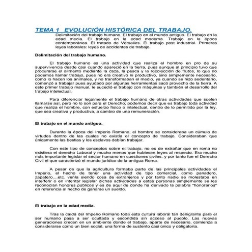 El Trabajo a través de la Historia | PDF