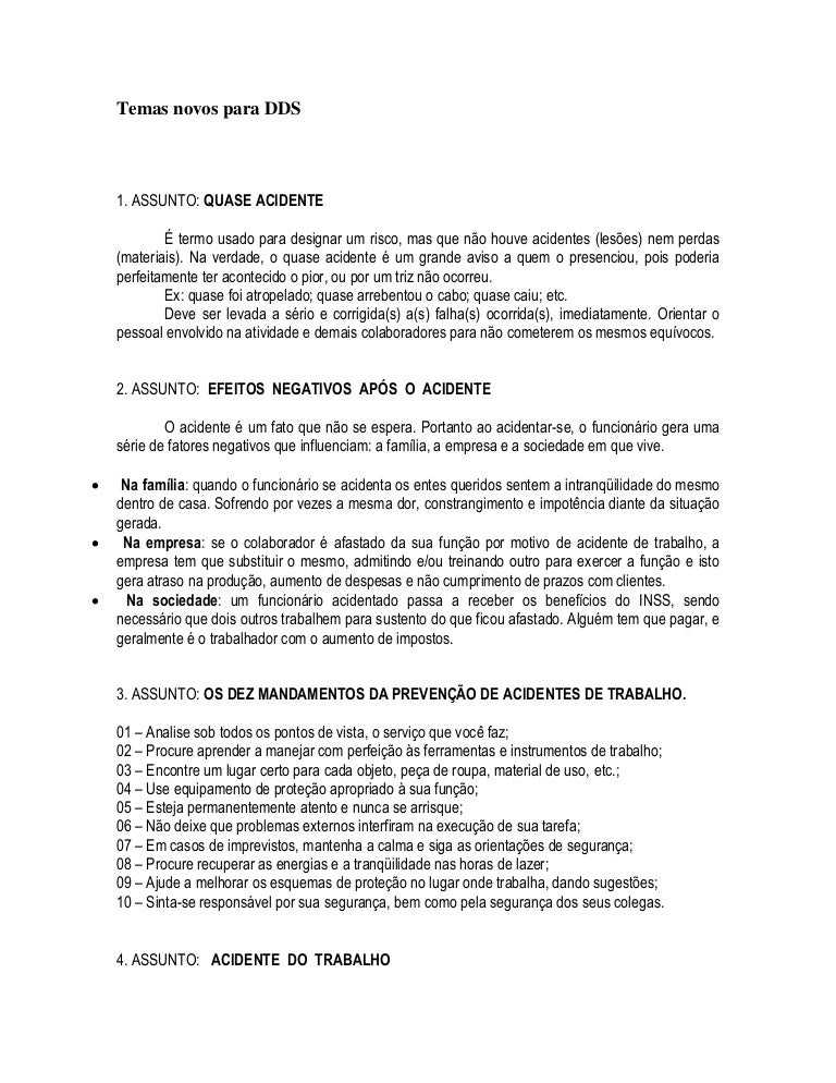 temas de dssTemas novos para dds