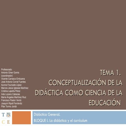 Tema uno didactica, conceptualización .ppt